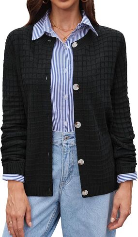BAISHENGGT Women's Knit Cardigan Sweaters Casual Fall Fashion Long Sleeve Button Down Trendy Outerwear in Saudi Arabia