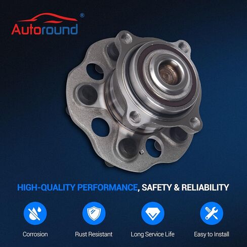 Autoround 512366 Rear Wheel Bearing and Hub Assembly Compatible with Honda Odyssey 2011 2012 2013 2014 2015 2016 2017, 5 Lug w/ABS, Set of 2 in Saudi Arabia