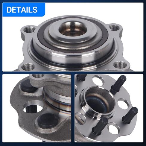 Autoround 512366 Rear Wheel Bearing and Hub Assembly Compatible with Honda Odyssey 2011 2012 2013 2014 2015 2016 2017, 5 Lug w/ABS, Set of 2 in Saudi Arabia