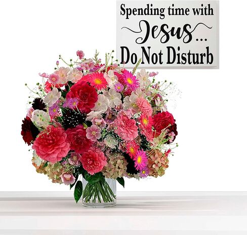 POMOTER 5x10 Inch Spending Time with Jesus Do Not Disturb Wood Sign Please Quiet Prayer in Session Religious Progress Do Not Enter Wall Door Plaque in Kuwait