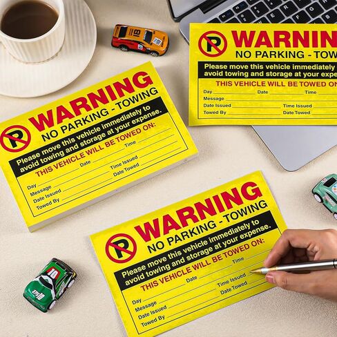 100 Parking Violation Stickers 5 x 8 Please Move This Vehicle to Avoid Towing Parking Violation Notice Tow Stickers Car Vehicle Private Adhesive Car Window Fluorescent Labels in Kuwait
