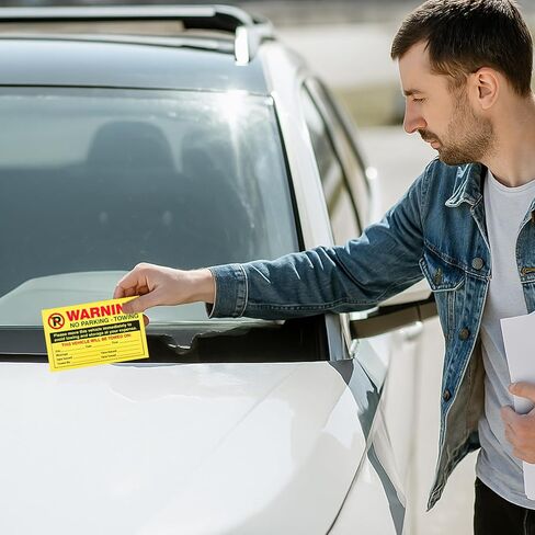 100 Parking Violation Stickers 5 x 8 Please Move This Vehicle to Avoid Towing Parking Violation Notice Tow Stickers Car Vehicle Private Adhesive Car Window Fluorescent Labels in Kuwait