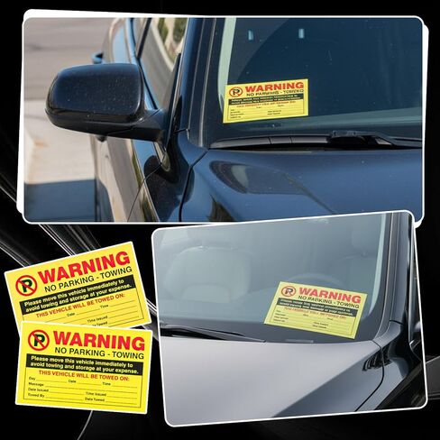 100 Parking Violation Stickers 5 x 8 Please Move This Vehicle to Avoid Towing Parking Violation Notice Tow Stickers Car Vehicle Private Adhesive Car Window Fluorescent Labels in Kuwait