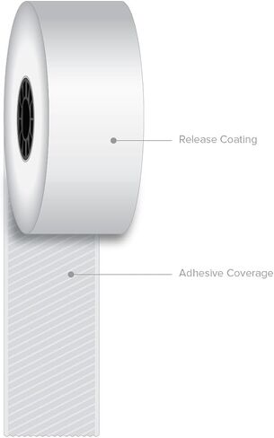 40 mm (1 1/2") x 270' Iconex Sticky Media™ Full Tack Linerless Label (12 Rolls) in Kuwait