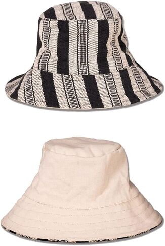 Soul Flower Hippie Bucket Hat, Reversible 100% Cotton Canvas, Unisex in Saudi Arabia