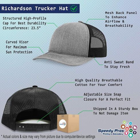 Custom Richardson Trucker Hat Arabic Friend Habibi B Embroidery Baseball Cap in Kuwait