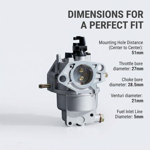 GP5500 Carburetor Replacement for Generac 0J58620157- Compatible with GP5000 GP5500 GP6500 GP6500E GP7500E 8125W, 389cc Jingke Huayi Kinzo Ruixing 13HP-16HP 188F 190F Portable Generator in Kuwait