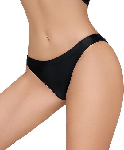 FEOYA Women Sexy Oill Glossy Thongs Low Waist Cheeky Panties See Through Sheer Bottoms for Club Party in Saudi Arabia