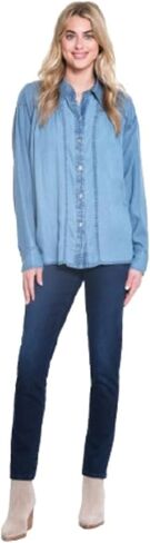 TRU Luxe Women's Button Up Shirt with Smocking Details in Saudi Arabia