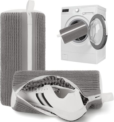 حقيبة غسيل الأحذية، أكياس غسيل الأحذية للأحذية الرياضية، قابلة لإعادة الاستخدام، قطعتين من أكياس تنظيف الأحذية، تنظيف عميق 360 درجة لجميع أنواع الأحذية بسحاب غير مرئي in Kuwait