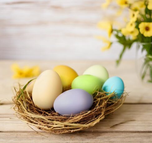 24 قطعة من زينة بيض عيد الفصح، زخارف بلاستيكية لعيد الفصح للأشجار، بيض عيد الفصح للداخل والخارج، بيض مزخرف ملون للحرف اليدوية والحفلات المدرسية والمكتب والمنزل وهدايا عيد الفصح in Kuwait