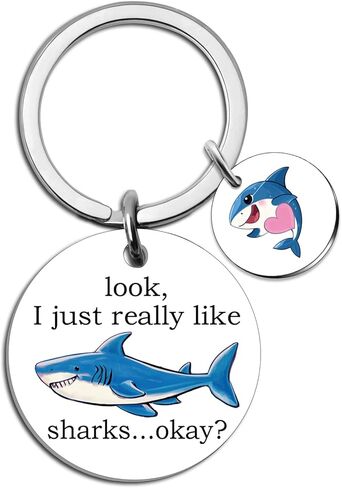 Shark Gifts for Women Men Shark Keychain Accessories Sharks Themed Gifts Ideas Sharks Stuff Things for Teen Girls Cute Birthday Christmas Gift in Kuwait