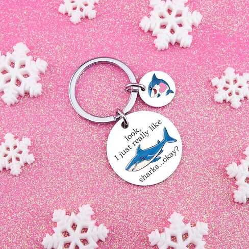 Shark Gifts for Women Men Shark Keychain Accessories Sharks Themed Gifts Ideas Sharks Stuff Things for Teen Girls Cute Birthday Christmas Gift in Kuwait