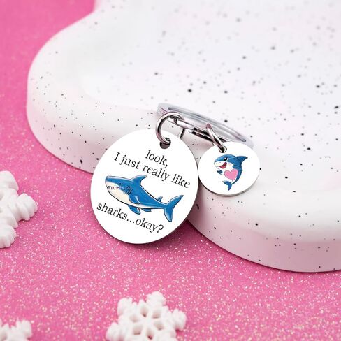 Shark Gifts for Women Men Shark Keychain Accessories Sharks Themed Gifts Ideas Sharks Stuff Things for Teen Girls Cute Birthday Christmas Gift in Kuwait