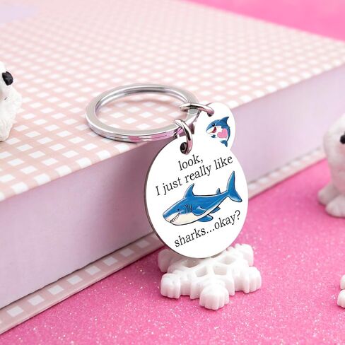 Shark Gifts for Women Men Shark Keychain Accessories Sharks Themed Gifts Ideas Sharks Stuff Things for Teen Girls Cute Birthday Christmas Gift in Kuwait