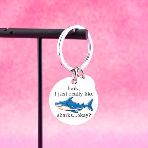 Shark Gifts for Women Men Shark Keychain Accessories Sharks Themed Gifts Ideas Sharks Stuff Things for Teen Girls Cute Birthday Christmas Gift in Kuwait