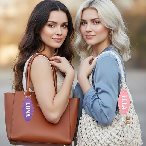 10-Piece Motel Keychain Blank,Vintage Rhombus Hotel Keychain Blank Kit (10 Colors),Motel Keychains,Gift Bags for DIY Luggage Tags, Hotel Keepsakes & Crafts in Kuwait