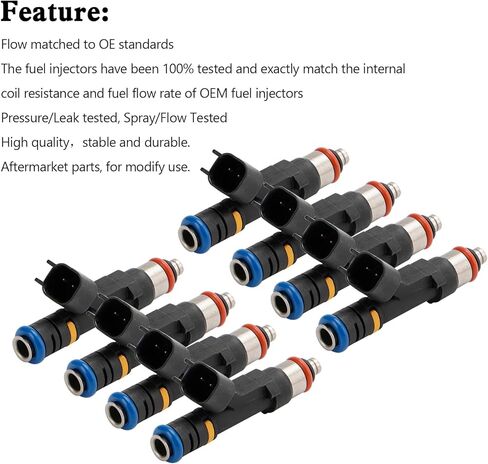 Artudatech 8PCS 0280158165 Fuel Injectors 0280158081 879312003 Fit for Mercruiser for Volvo Penta 6.2L 2007-2013, for Indmar 5.0L 5.7L 2007-2013, for Indmar 6.2L 2007-2013 in Saudi Arabia