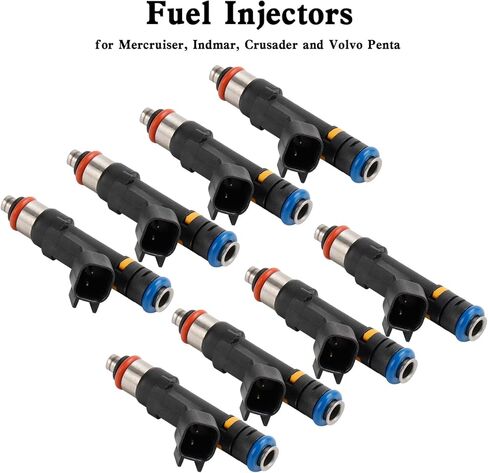 Artudatech 8PCS 0280158165 Fuel Injectors 0280158081 879312003 Fit for Mercruiser for Volvo Penta 6.2L 2007-2013, for Indmar 5.0L 5.7L 2007-2013, for Indmar 6.2L 2007-2013 in Saudi Arabia