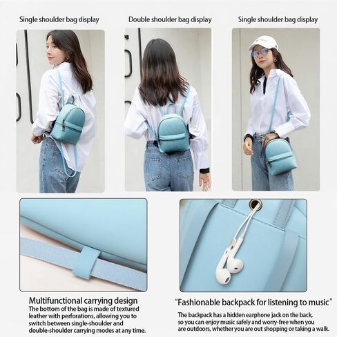 Mini Womens Backpack, Small Travel Backpack, Stylish Daypack Purse Handbag Small Casual Daily Travel Bag, Womens Gifts for Work Travel Daily, Blue in Saudi Arabia