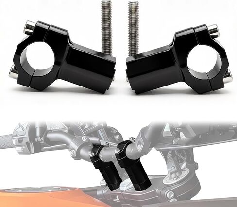 رافعة مقود الدراجة الترابية JFG RACING، حامل مقود الدراجة النارية، مشابك تثبيت CNC لـ SX/SX-F/EXC/XC-W/XCF-W/EXC-F 125-530 2000-2016 (أسود) in Saudi Arabia
