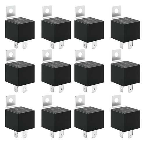 12 حزمة JD1912 12V 40A 4-Pin SPST مرحل السيارة، متوافق مع السيارة والشاحنة والدراجة النارية والقارب والجرار in Kuwait