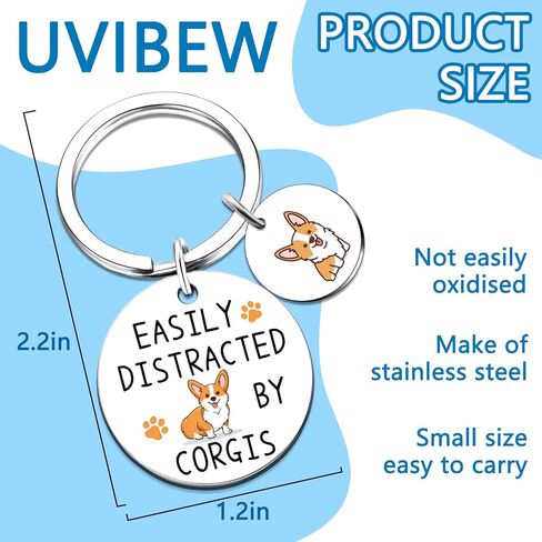 Corgi Gifts for Corgi Lovers Cute Keychains for Women Men Teen Girls Boys Funny Corgis Stuff for Corgis Mom Dad Butt Stuff for Dog Lovers Birthday Decorations Christmas Gifts in Kuwait