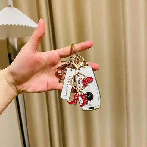 EVKILKJS Western Keychain for Women Cowboy Hat Cowgirl Boots Key Ring Western Charm Cowgirl Bag Accessories for Women Creative Fashion Jewelry in Kuwait