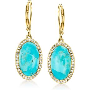 روس سيمونز فيروزي و .40 قيراط. t.w. أقراط متدلية من التوباز الأبيض من الذهب عيار 18 قيراطًا فوق الجنيه الاسترليني in Kuwait