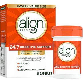Align Probiotic, Probiotics for Women and Men, Daily Probiotic Supplement for Digestive Health*, #1 Recommended Probiotic by Doctors and Gastroenterologists‡, 56 Capsules in Kuwait