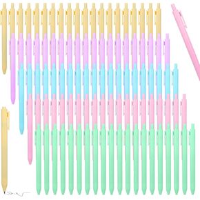 100 قطعة من أقلام حبر الجل السائبة، أقلام لطيفة بضغط 0.5 مم قابلة للسحب، نقطة دقيقة للتجفيف السريع بالحبر الأسود، 5 ألوان من لوازم المكتب الباستيل ذات قبضة كتابة ناعمة للمجلات، وسادات الملاحظات in Kuwait