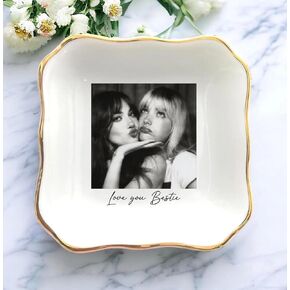 UrbanNEST Personalized Friendship Jewelry Dish, Sister Jewelry Dish, Custom Besties Gifts, Bff Gifts, Friendship Gift, Best Friend Gift for Women, Customized Jewelrys Plate, Birthday, Christmas 2 in Kuwait