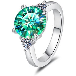 Super Flash Big Moissanite Ring Women Jewelry 5ct 11MM Color Moissanite Laboratory Diamonds S925 Silver Bands Jewelry in Kuwait