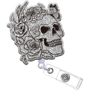 Nurse Badge Reel Retractable Holder Cute ID Badge Holder with Alligator Clip Beads, Office Card Reels Nursing Gifts (RN Badge Reel) in Kuwait