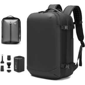 حقيبة ظهر للسفر للأعمال قابلة للتوسيع مع حجرة للكمبيوتر المحمول، حقيبة ظهر للسفر محكمة الغلق بسعة 64 لترًا لرحلة العمل/التنقل (6681-ZKB-BLACK) in Kuwait