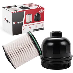 134001 Fuel Filter Housing Cap fits for 2017-2024 Chevy Silverado & GMC Sierra 2500HD 3500HD Replacement GM Duramax 6.6L L5P w/Fuel Filter(Billet Aluminum-Black) in Kuwait