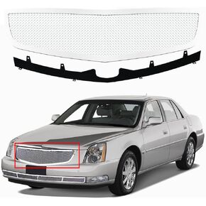 Front Grille Inserts for 2006-2010 Cadillac DTS Stainless Steel Chrome Upper Grill Guard Inserts Replacement 2007 2008 2009 SS in Kuwait