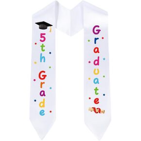 Rakuto 5th Grade Graduation Stole, Class of 2025 Fifth Grad Decorations Supplies, Elementary Graduation Sash Decor for Students Boys Girls in Kuwait
