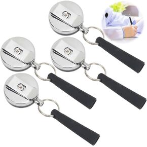 4 قطع حامل أقلام قابل للسحب، حامل أقلام رصاص من السيليكون المرن، سلك فولاذي شديد التحمل قابل للسحب حامل أقلام رصاص - مضاد للخسارة للنجارين والممرضات والنادلات وعمال البناء in Kuwait