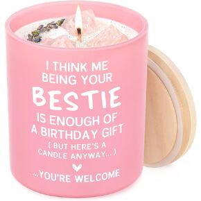 أفضل هدايا عيد ميلاد صديق للنساء، شمعة Bestie المضحكة 10 أونصة، هدايا عيد ميلاد للأصدقاء BFF Work Besties، هدية عيد الميلاد، شمعة معطرة بشمع الصويا in Kuwait