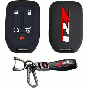 لz71 سيليكون المطاط مفتاح ذكي حامي مع سلسلة المفاتيح 5 أزرار مفتاح فوب حامل لAcadia التضاريس يوكون شيفروليه سيلفرادو كولورادو سوبربان تاهو بعض اكسسوارات السيارات in Kuwait