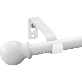 قضبان ستائر للنوافذ مقاس 28-48 بوصة، قضبان ستائر مزخرفة مقاس 5/8 بوصة، قضيب ستارة أسود شديد التحمل مع دعامات، قضيب ستارة طويل لغرفة النوم، غرفة المعيشة، المطبخ، فتحات التهوية الكبرى in Kuwait