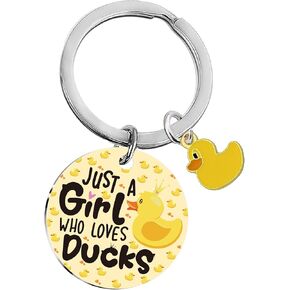 بطة المفاتيح لطيف الفتيات الهدايا - هدية مضحكة الملحقات لطيف عشاق الحيوانات الصفراء حقيبة حقائب اليد الملحقات الشخصية للمراهقين مجرد فتاة تحب البط الكبار الرجال النساء الأصدقاء هدية عيد الميلاد in Kuwait