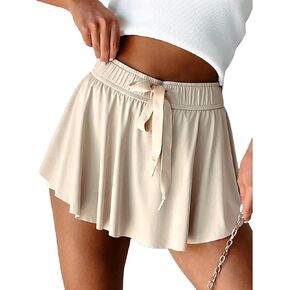 Tennis Skirts for Women High Waist with Inner Shorts Mini Flowy Tie Athletic Golf Skorts Skirts for Running Casual in Kuwait