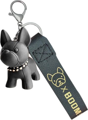 سلسلة مفاتيح بولدوج الفرنسية، حقيبة كلب من الراتنج اللطيف للنساء، ملحقات حقيبة ظهر كرتونية in Kuwait