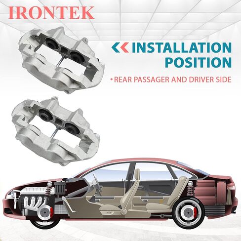 IRONTEK 187016 187017 Front Left & Right Side Disc Brake Caliper Fit for Chevrolet Corvette 1965-1982, Front Driver and Passenger Side Disc Brake Caliper Assembly in Saudi Arabia