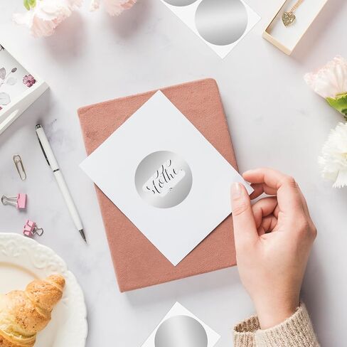 50 PCS Scratch Off Stickers 2 Inch Round Scratch Off Stickers for DIY Scratches Offing Labels, Reward Card, Party Games, Business Promotions (Silver) in Kuwait