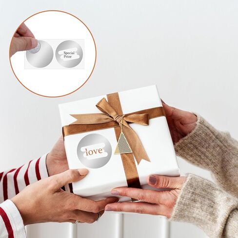 50 PCS Scratch Off Stickers 2 Inch Round Scratch Off Stickers for DIY Scratches Offing Labels, Reward Card, Party Games, Business Promotions (Silver) in Kuwait