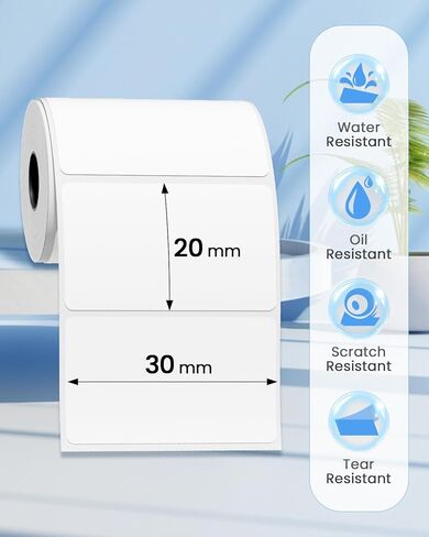 M100 Thermal Label [320 Pcs] -1 Pack of 1.18'' x 0.79''(30 x 20mm) Paper Also Compatible for Phomemo M110/M200/M220 Ponek M102 Label Maker Strong Adhesive Refill Tape in Saudi Arabia
