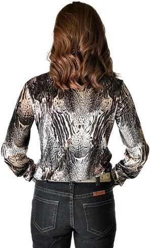قميص Cowgirl Tuff Western للسيدات مقاس L/S مخملي XS متعدد الألوان 100737 in Kuwait